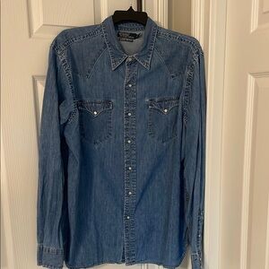 Ralph Lauren Blue Casual Button Down Shirt